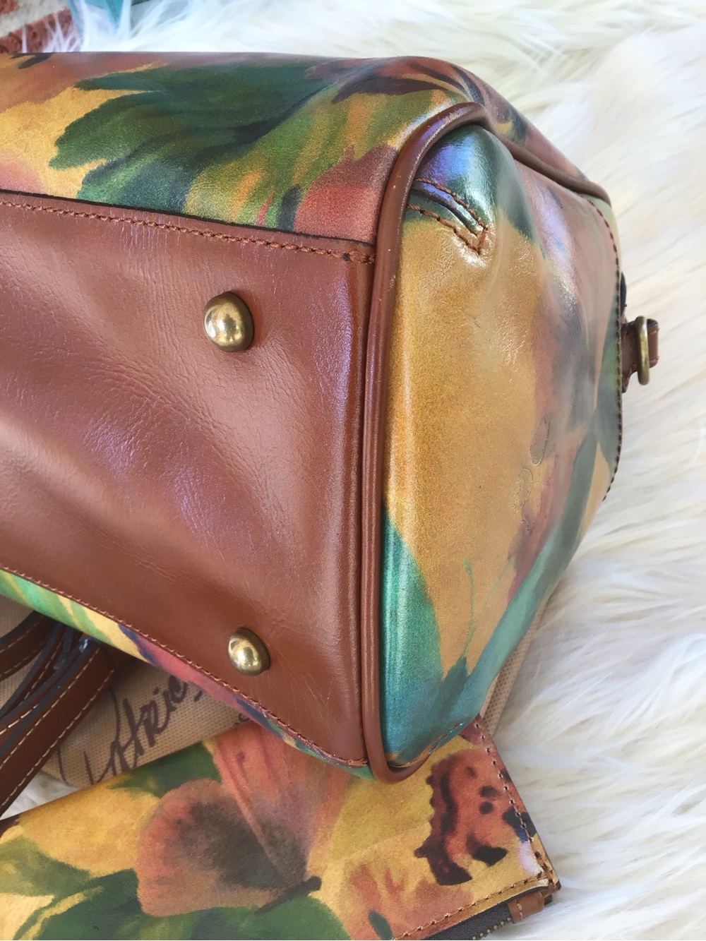 Patricia Nash Skye leather Barrel satchel and wallet set butterfly - Picture 9 of 16